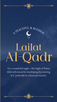 Peaceful Lailat Al-Qadr Instagram story Image Preview