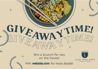 Giveaway Food Bowl Postcard Image Preview
