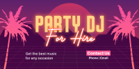 Synthwave DJ Party Service Twitter post Image Preview