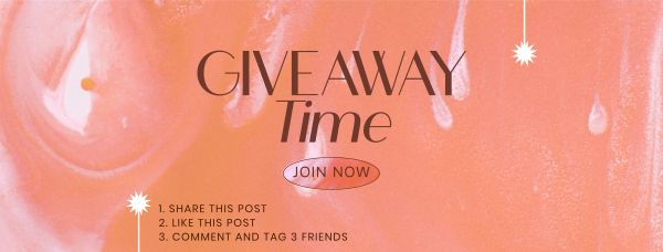 Giveaway Time Announcement Facebook Cover Design Image Preview