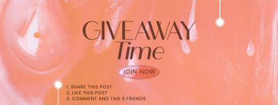 Giveaway Time Announcement Facebook cover Image Preview