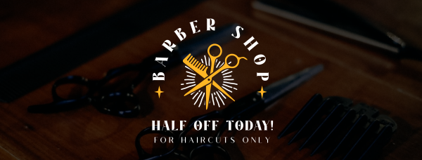 Barbershop Promo Facebook Cover Design Image Preview