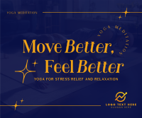 Modern Feel Better Yoga Meditation Facebook post Image Preview