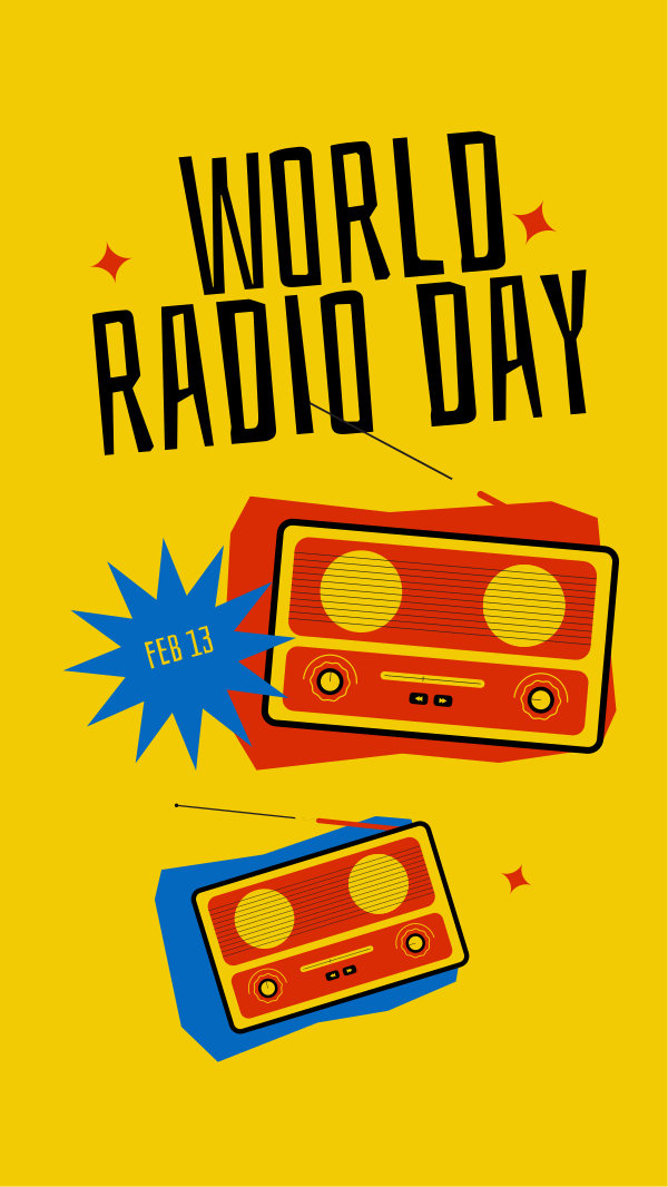 Happy World  Radio Day Instagram Story Design