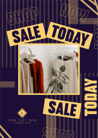 Linear Fashion Sale Poster Design