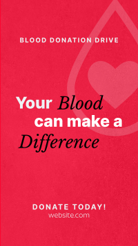 Minimalist Blood Donation Drive Facebook Story Design