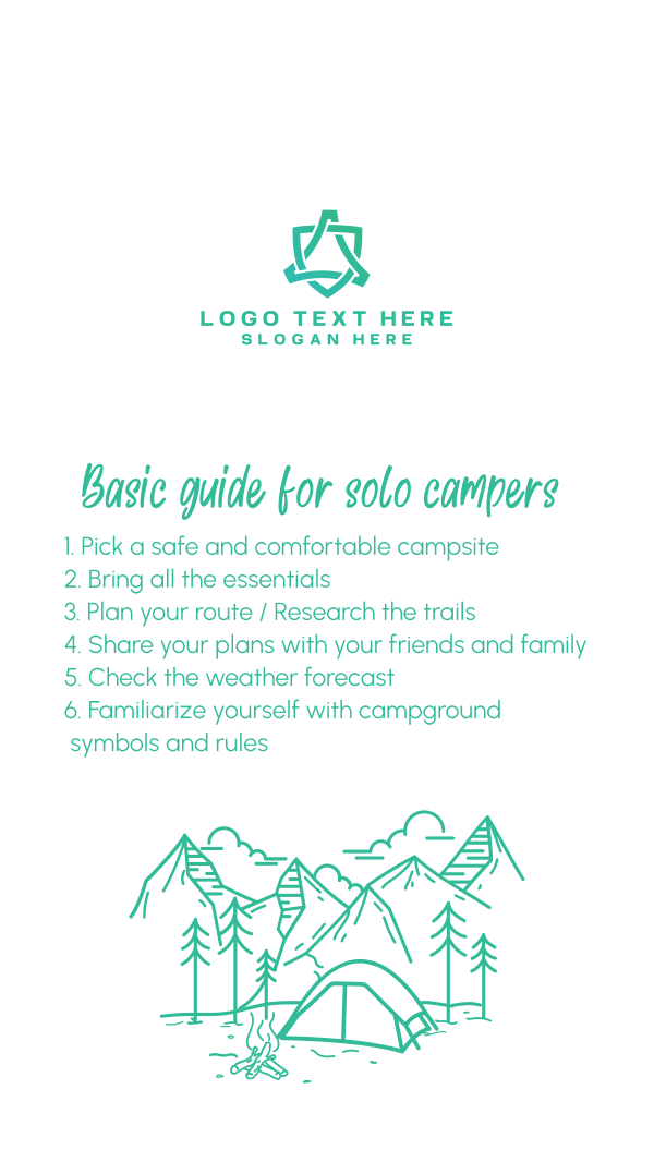 Guide for Solo Campers Instagram Story Design Image Preview