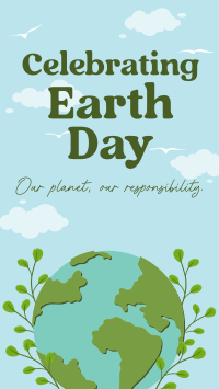 Modern Celebrate Earth Day YouTube Short Design
