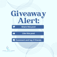 Giveaway Alert Instructions Instagram post Image Preview