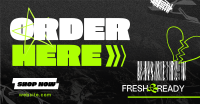 Grunge Order Here Facebook ad Image Preview