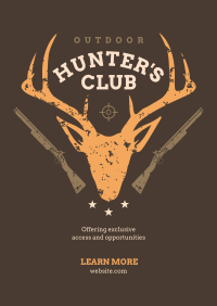 Join The Hunter's Club Poster Design