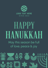 Happy Hanukkah Pattern Poster Image Preview