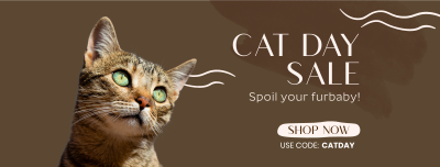 Cat Day Sale Facebook cover Image Preview