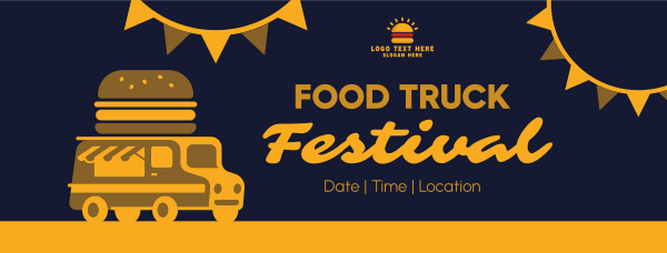 Festive Food Truck Facebook Cover Design Image Preview