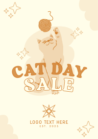 Meow Day Sale Poster Design