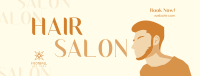 Minimalist Hair Salon Facebook Cover Image Preview