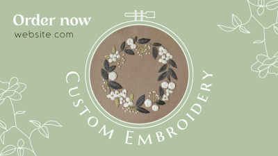 Custom Made Embroidery Facebook event cover Image Preview