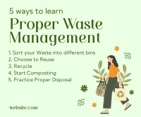 Proper Waste Management Facebook Post Design