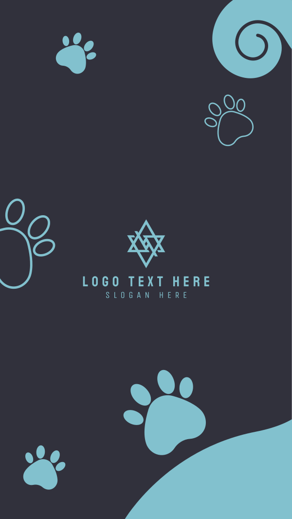 Puppy Paw Prints Facebook Story Design Image Preview