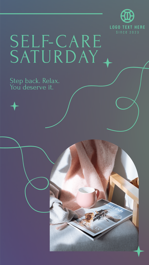 Elegant Self Care Saturday Instagram Story Design Image Preview