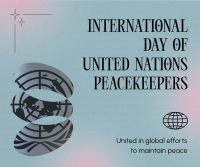 Minimalist Day of United Nations Peacekeepers Facebook Post Design