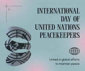 Minimalist Day of United Nations Peacekeepers Facebook post Image Preview