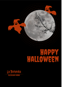 Happy Halloween Ghost Night Flyer Design