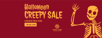 Halloween Skeleton Sale Facebook Cover Design