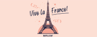 Eiffel Tower Bastille Greeting  Facebook Cover Design