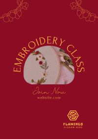 Embroidery Class Flyer Image Preview