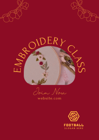 Embroidery Class Flyer Design