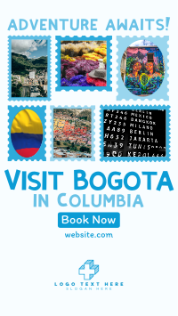 Travel to Colombia Postage Stamps Video Image Preview