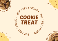 Double Cookie Bite Postcard Image Preview