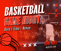 Basketball Game Night Facebook Post Design