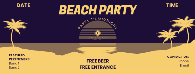Beach Party Facebook cover Image Preview