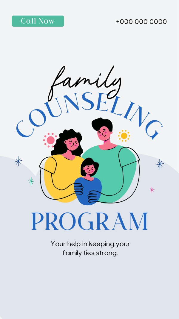 Family Counseling Program Instagram Story Design
