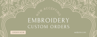 Custom Embroidery Facebook cover Image Preview