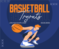 Basketball Tryouts Facebook Post Design