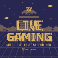 Retro Live Gaming Instagram post Image Preview