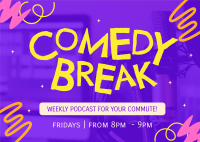 Comedy Break Podcast Postcard Image Preview