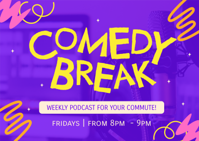 Comedy Break Podcast Postcard Image Preview