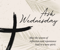 Greetings Ash Wednesday Facebook Post Design