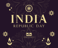 Decorative India Day Facebook Post Design