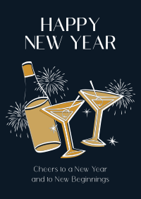 New Year Toast Flyer Image Preview