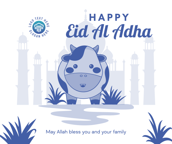 Eid Al Adha Cow Facebook Post Design Image Preview