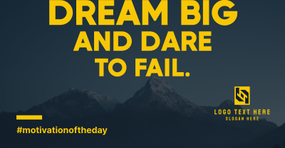 Dream Big Motivation Facebook ad Image Preview