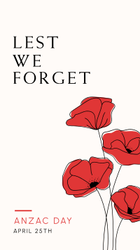 Lest We Forget Facebook story Image Preview