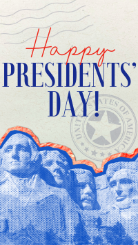 President's Day Mt. Rushmore Facebook Story Design