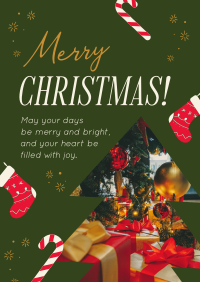 Merry and Bright Christmas Poster Design