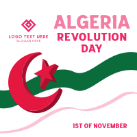 Algeria Revolution Day Linkedin Post Design